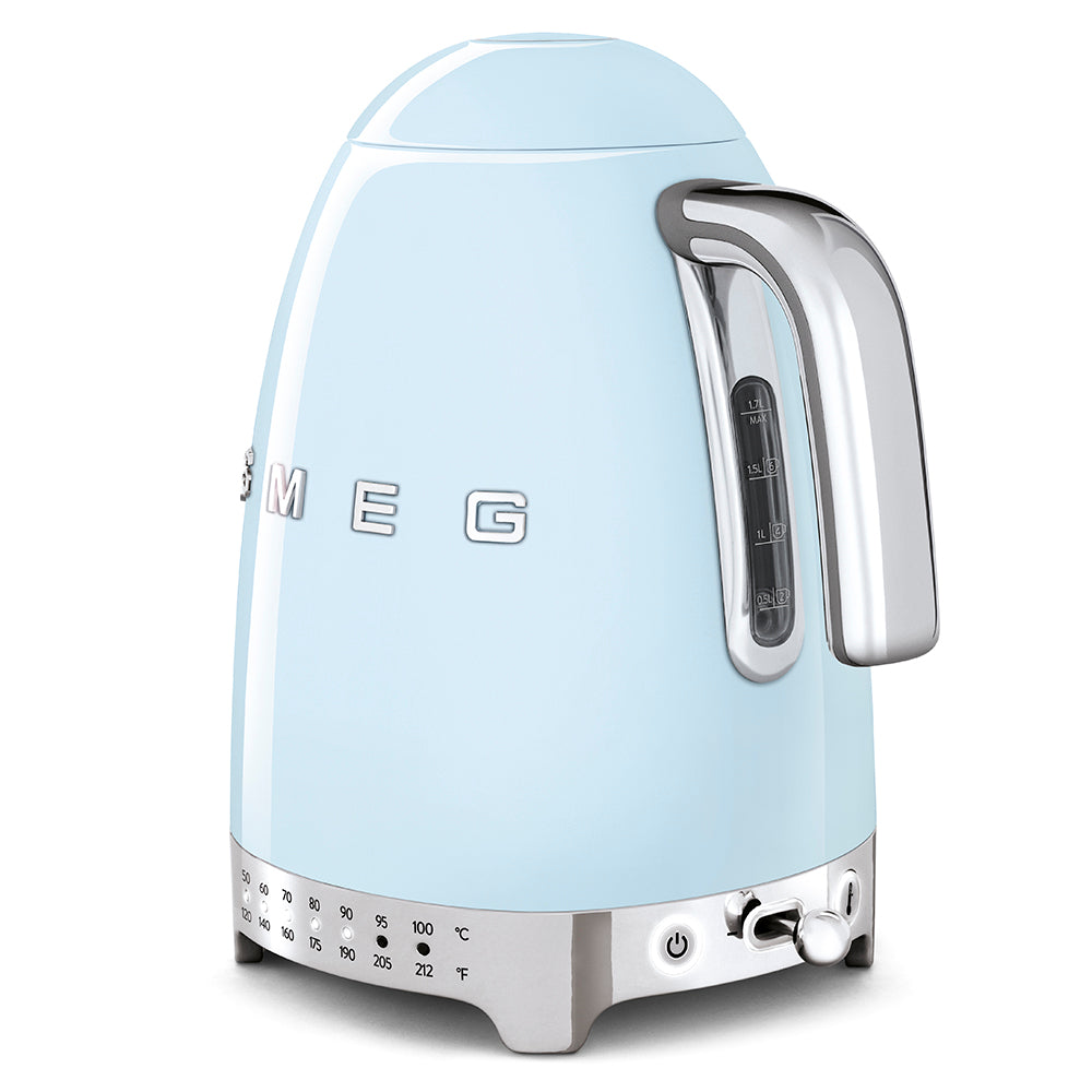 Electric Kettle Retro-style Pastel blue Glossy