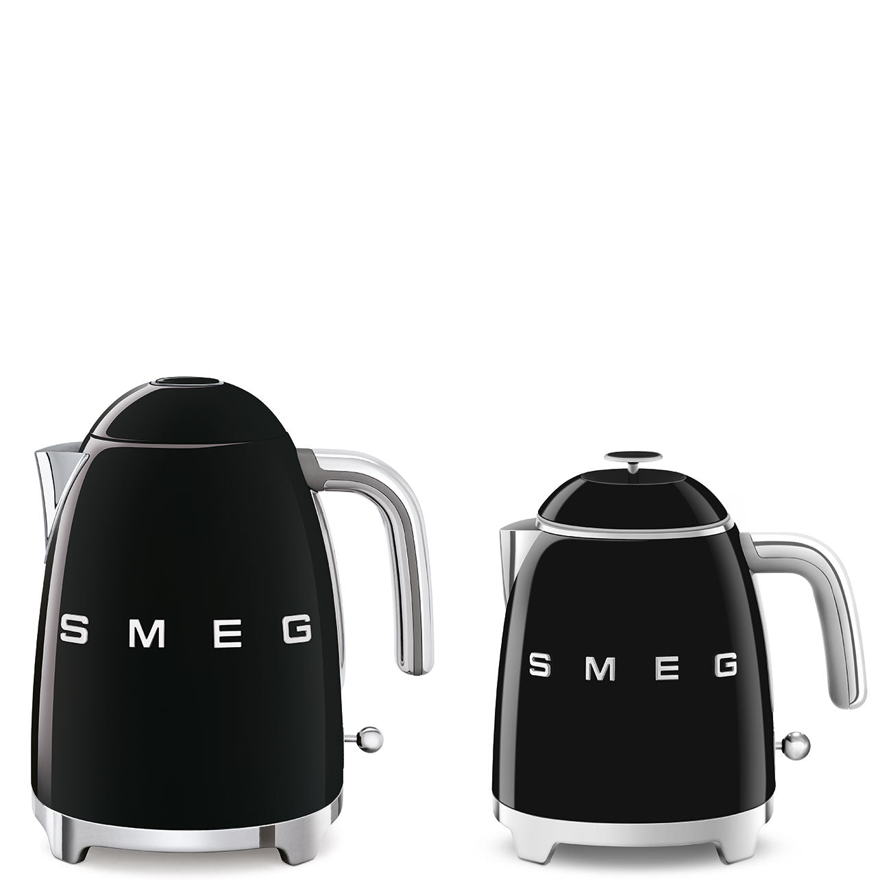 Electric Mini Kettle Retro-style Black Glossy