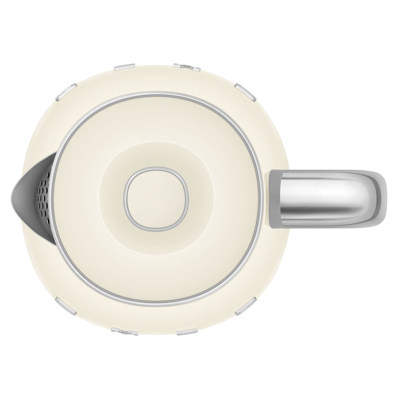 Electric Kettle Retro-style Cream Glossy