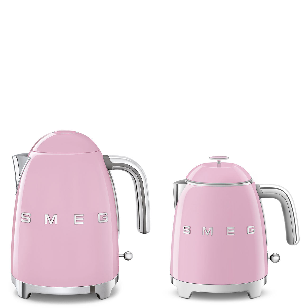 Electric Mini Kettle Retro-style Pink Glossy