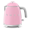 Electric Mini Kettle Retro-style Pink Glossy