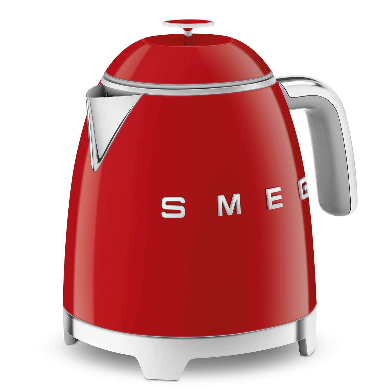 Electric Mini Kettle Retro-style Red Glossy