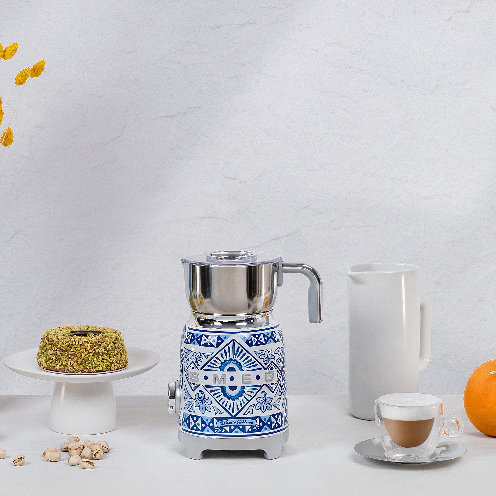 SMEG x Dolce&Gabbana® Milk Frother - Blu Mediterraneo