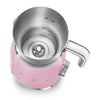 Milk frother Retro-style Pink Glossy