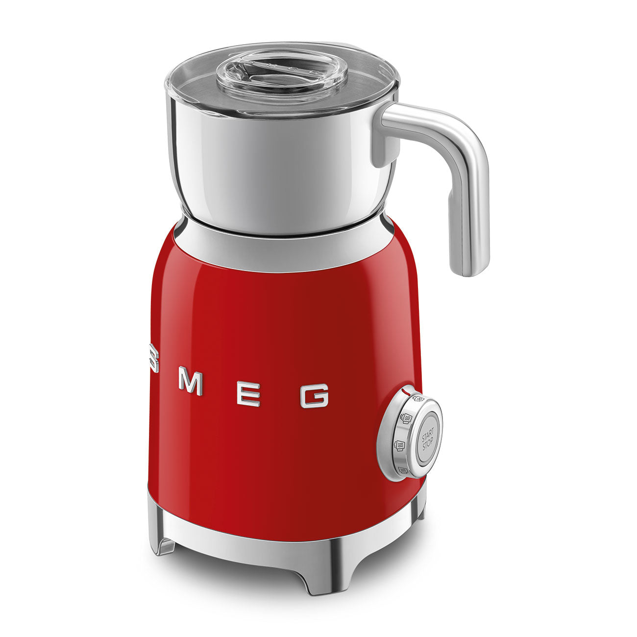 Milk frother Retro-style Red Glossy - Open Box