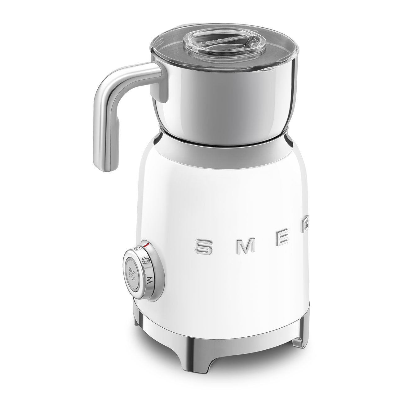 Milk frother Retro-style White Glossy - Open Box