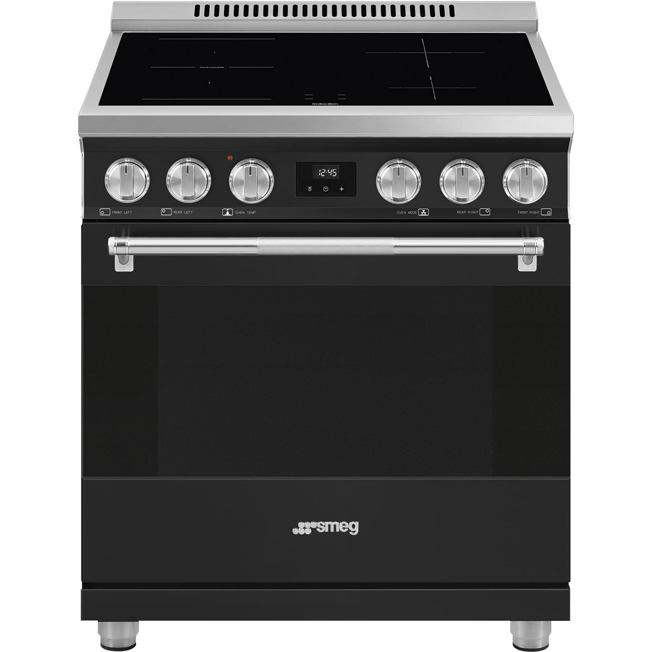 30-Inch Professional Induction Range - Matte Black