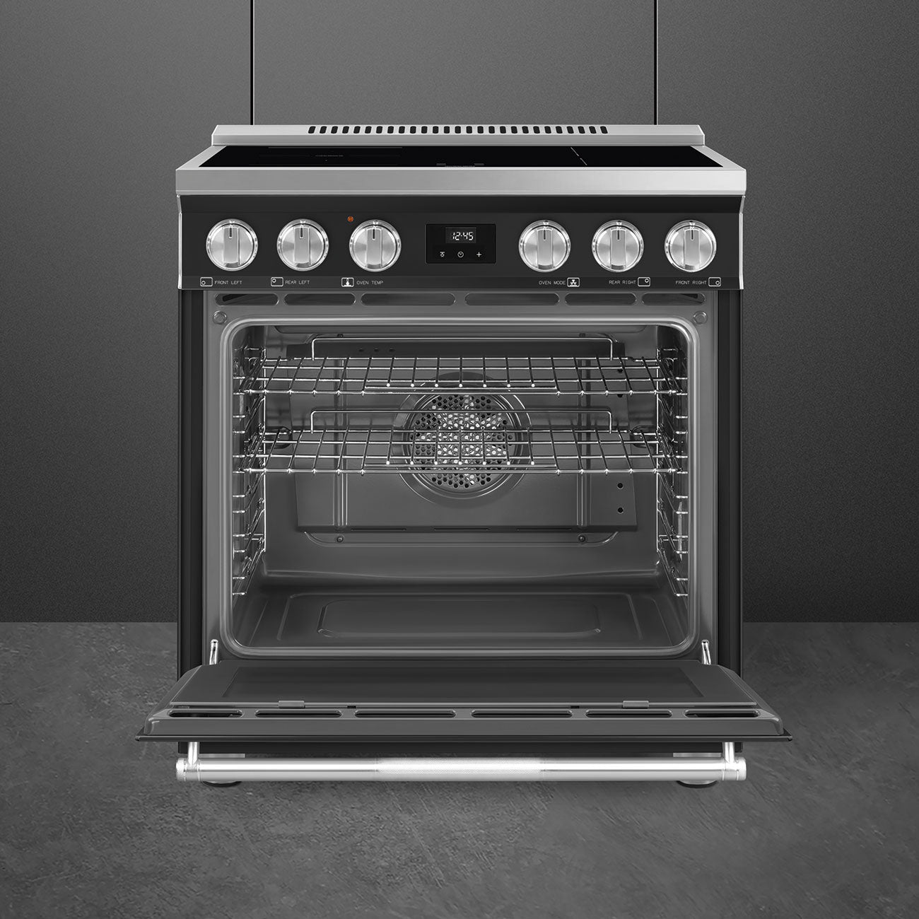 30-Inch Professional Induction Range - Matte Black