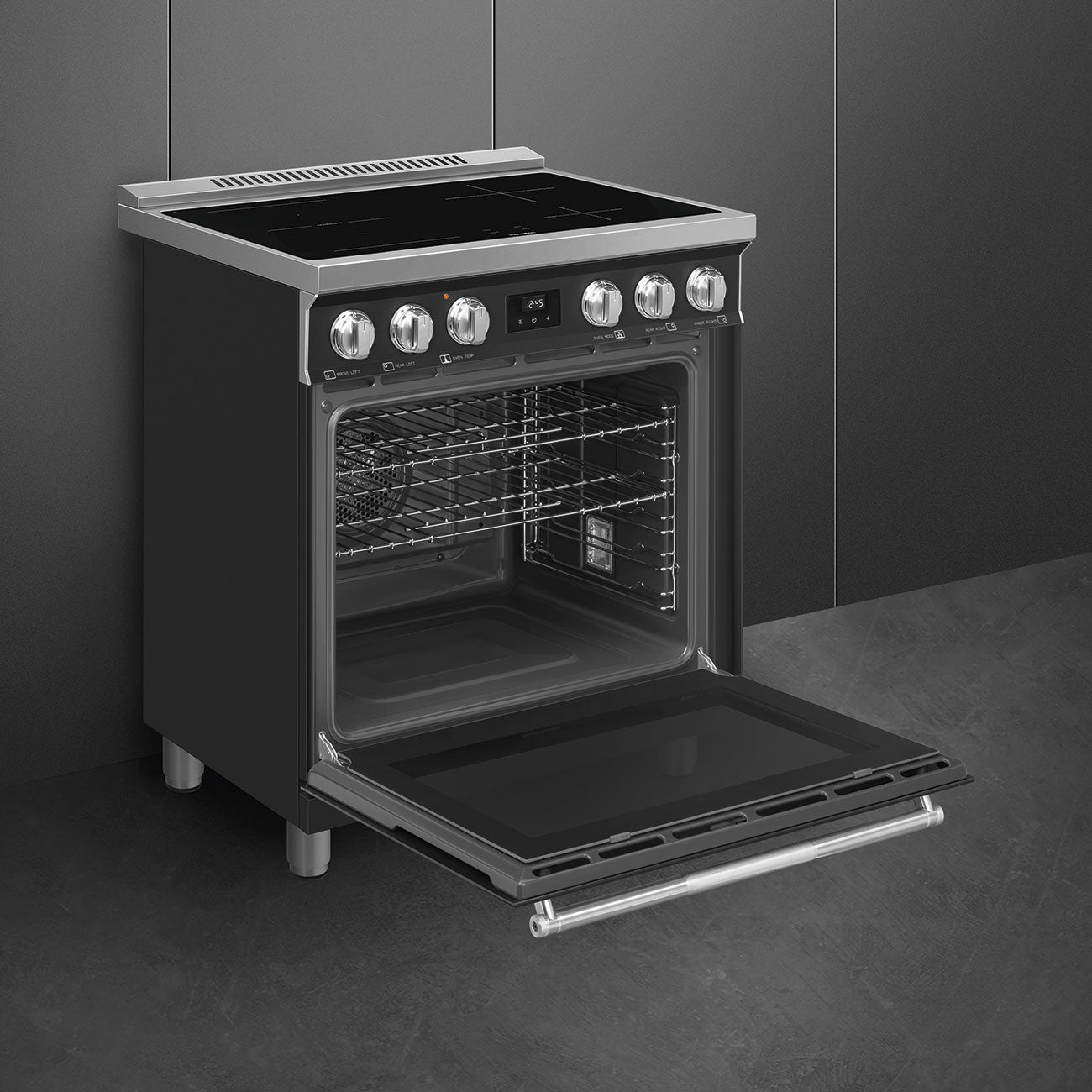 30-Inch Professional Induction Range - Matte Black