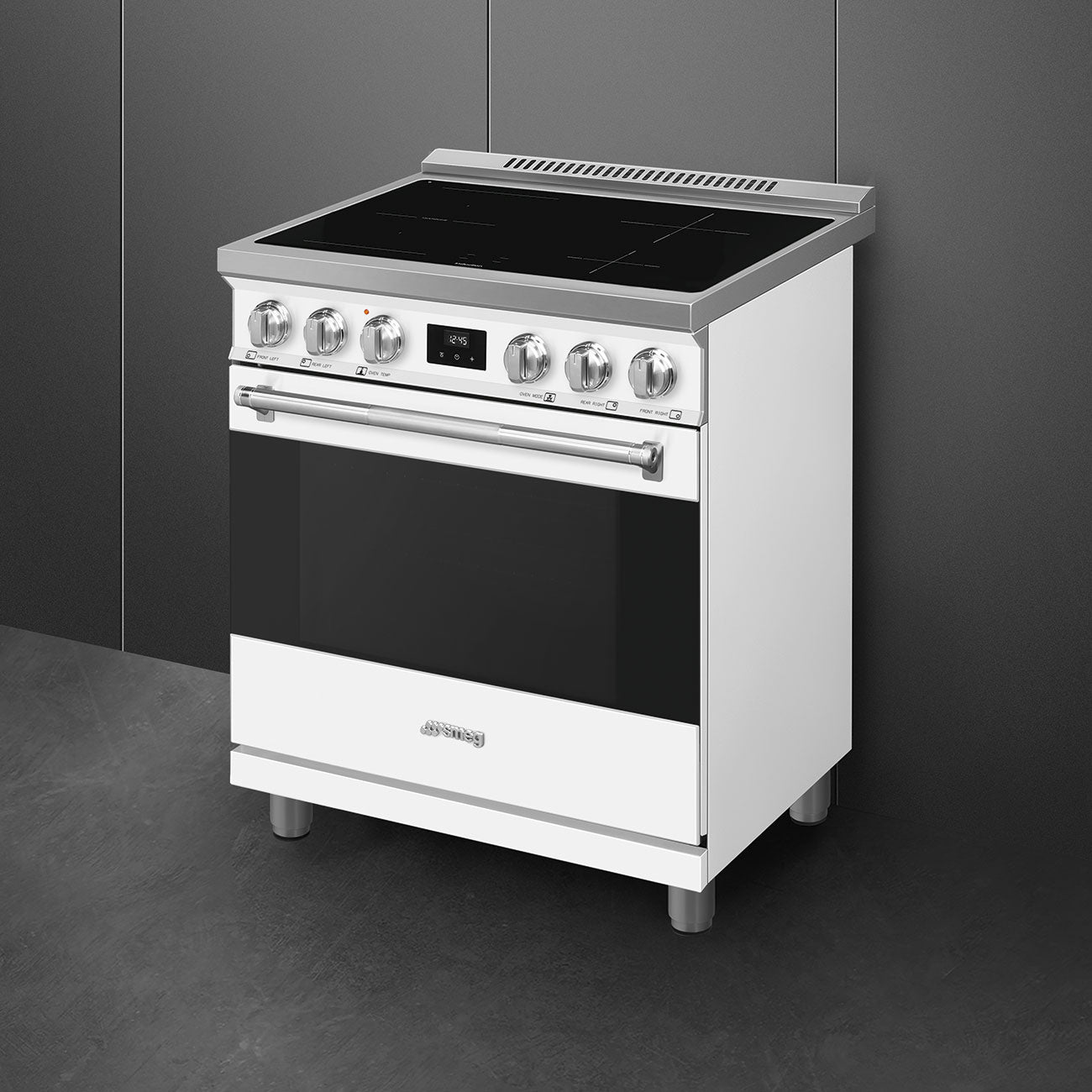 30-Inch Professional Induction Range - Matte White
