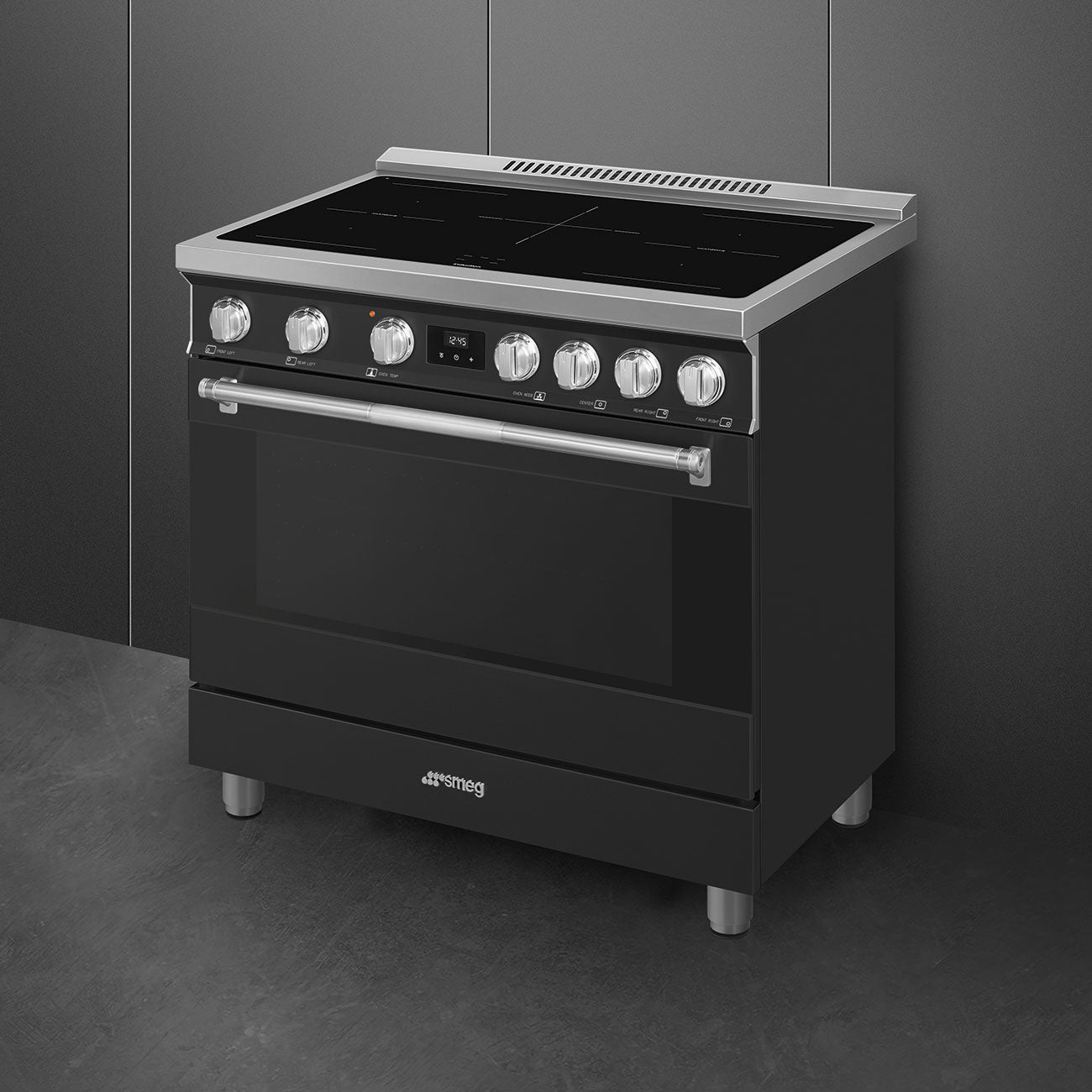 36-Inch Professional Induction Range - Matte Black
