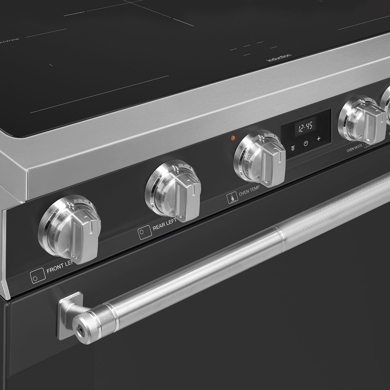 36-Inch Professional Induction Range - Matte Black