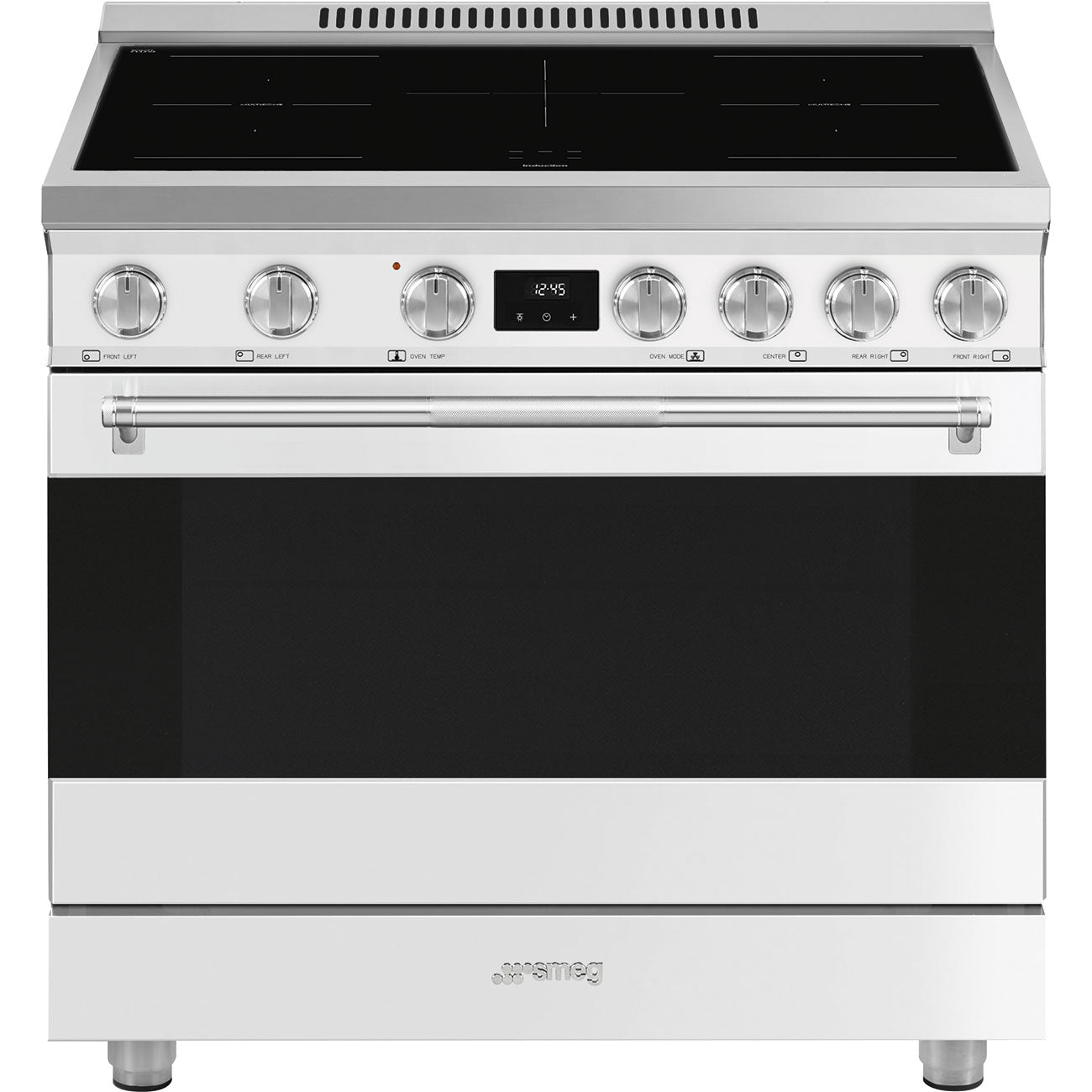 36-Inch Professional Induction Range - Matte White