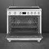 36-Inch Professional Induction Range - Matte White