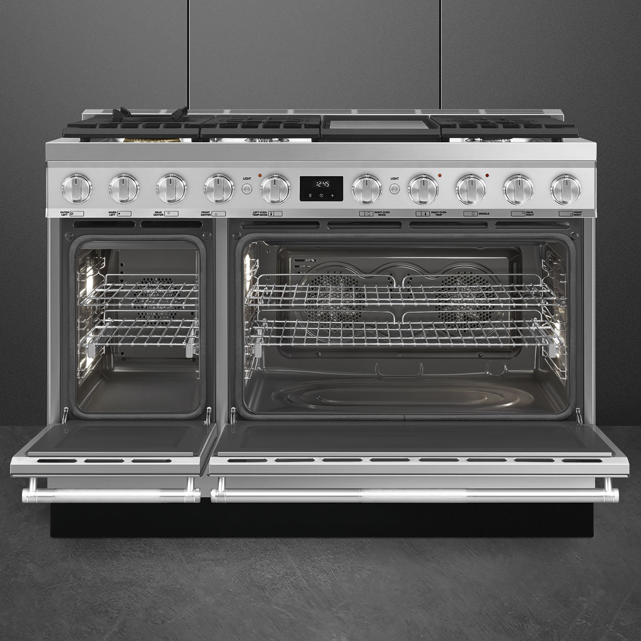 48-Inch Dual-Fuel Range with Double Oven - Stainless Steel