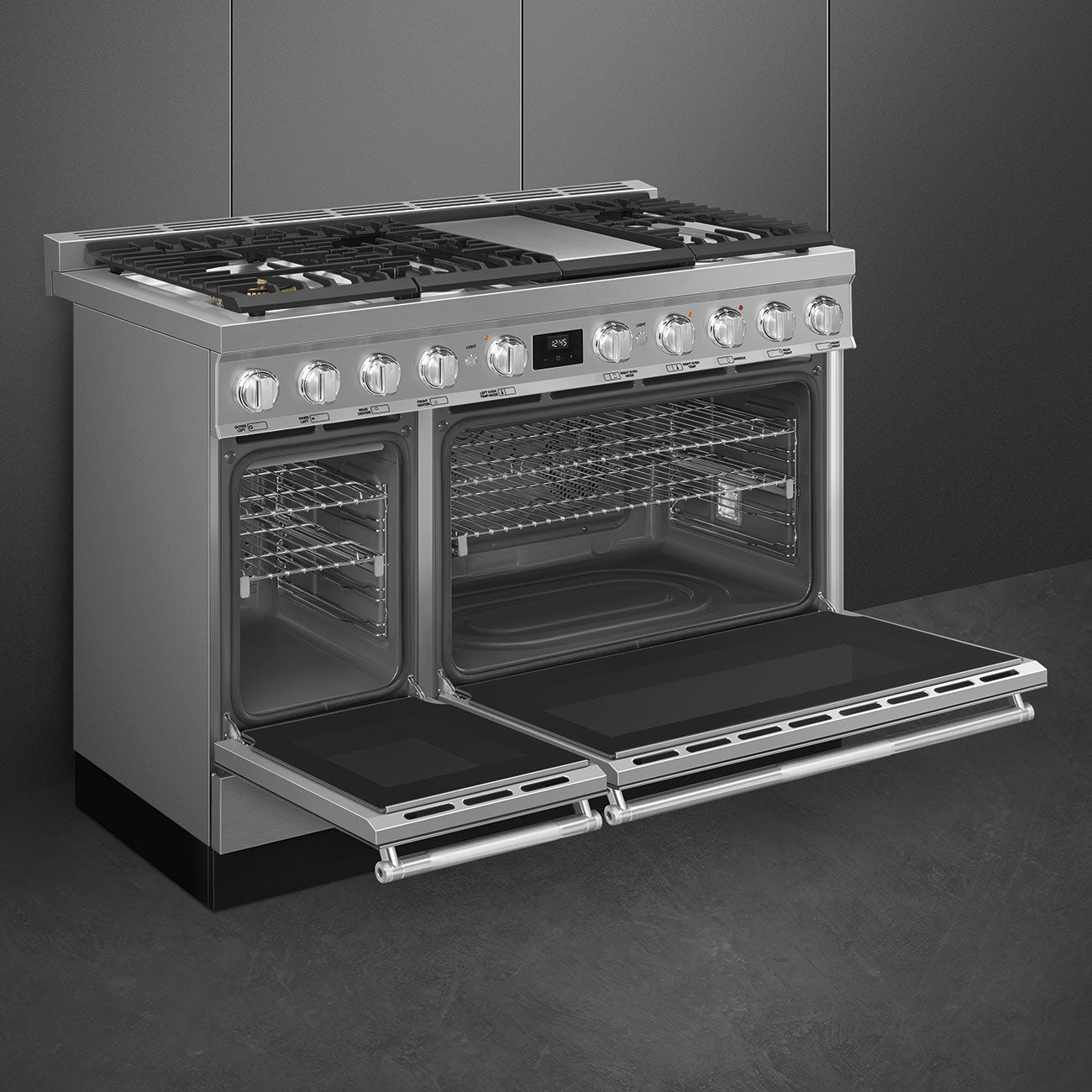 48-Inch Dual-Fuel Range with Double Oven - Stainless Steel