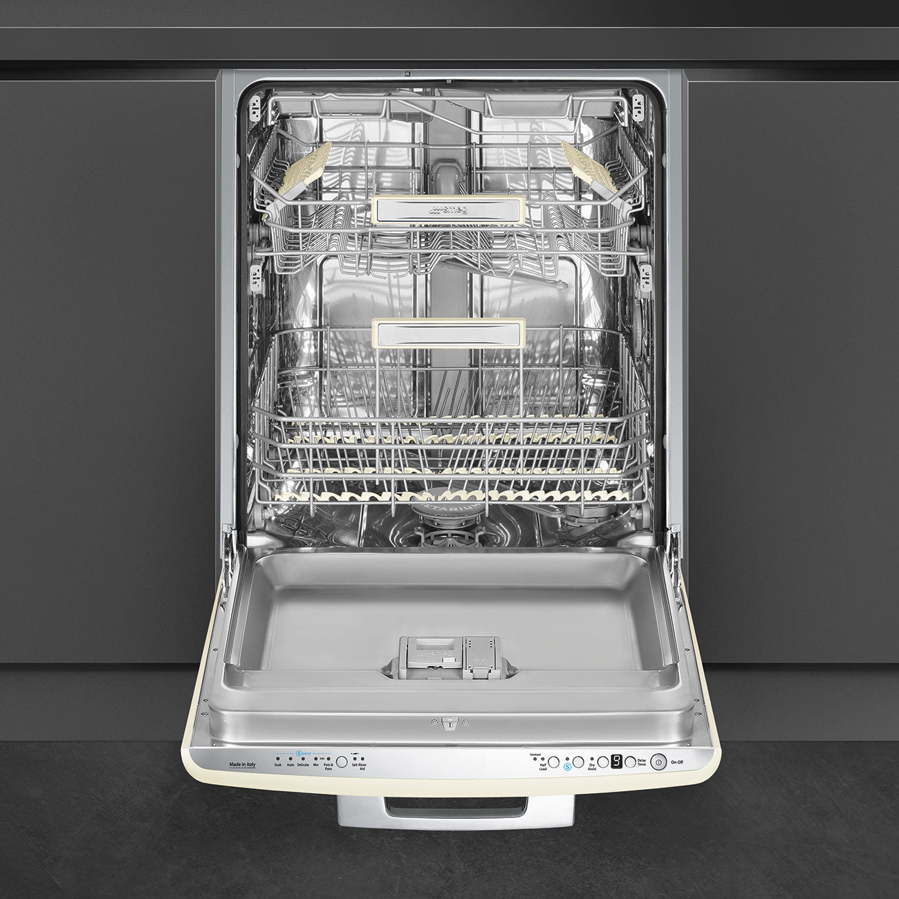 Retro-Style Built-In 24" FlexiDuo Dishwasher (ADA Compliant) - Cream