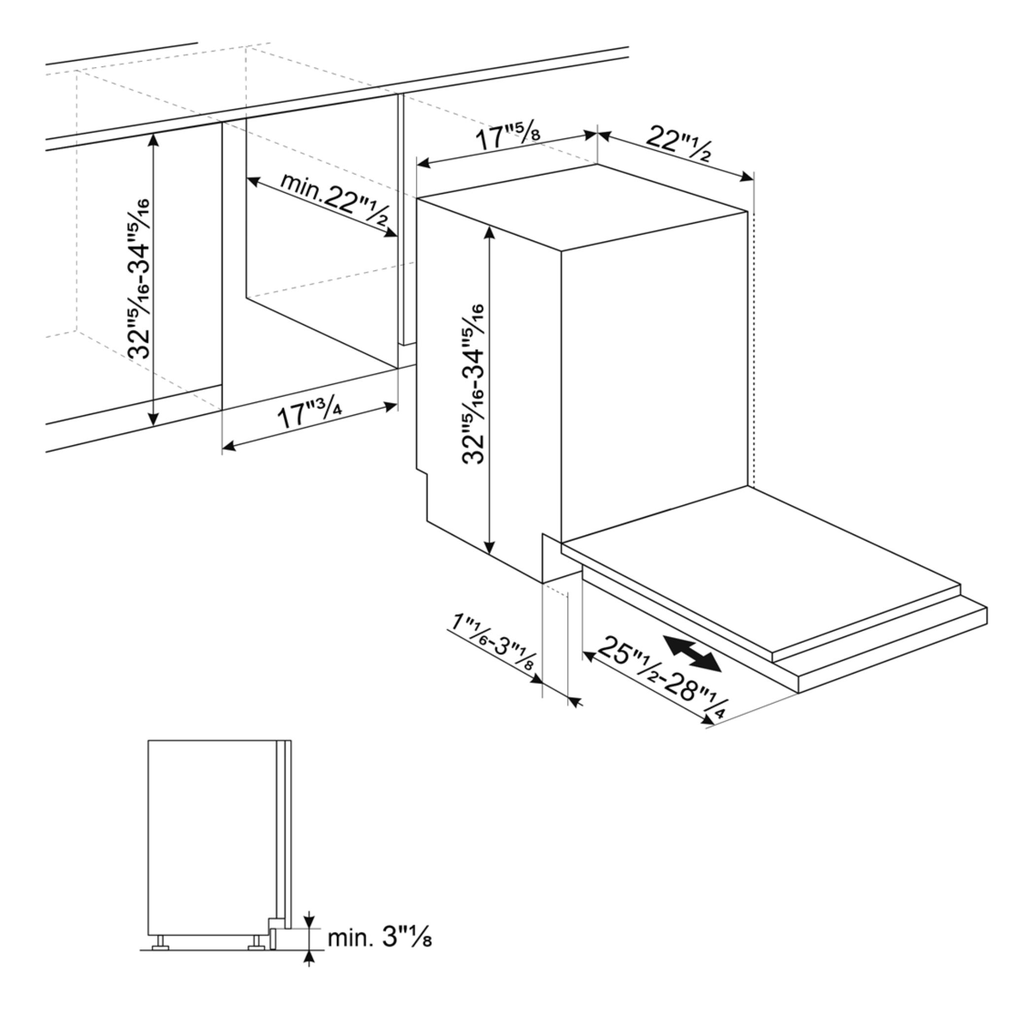 18" Integrated Slim Dishwasher (Panel-Ready, ADA)