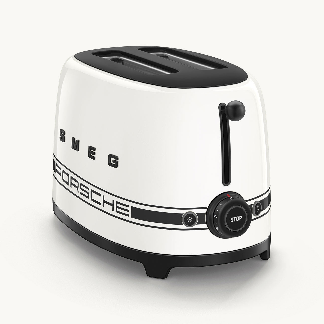 Porsche × SMEG Retro-Style 2-Slice Toaster – Carrara White