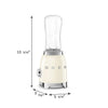 Personal Blender with 2 Travel Bottles - Retro-Style Cream