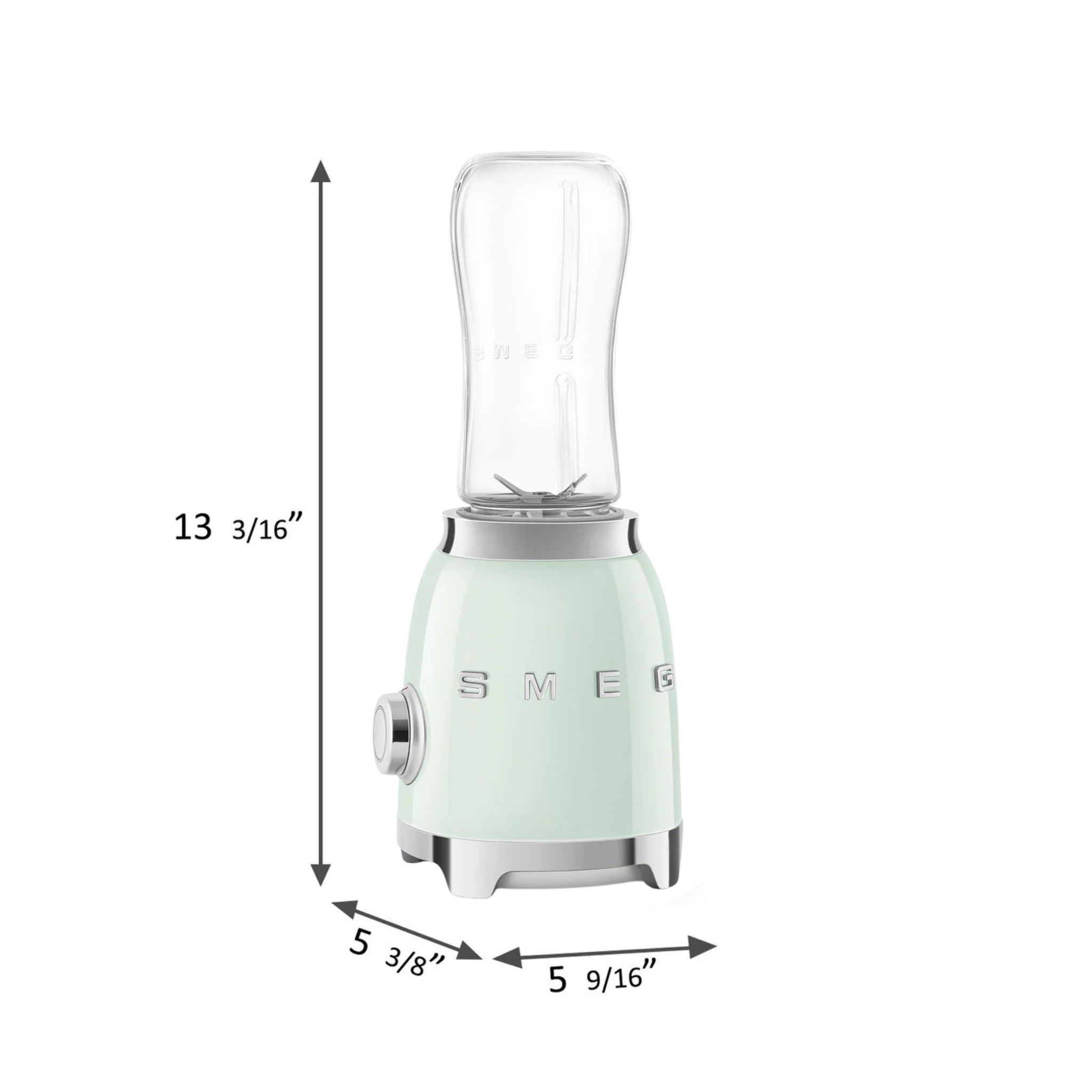 Personal Blender with 2 Travel Bottles - Retro-Style Pastel Green