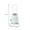 Personal Blender with 2 Travel Bottles - Retro-Style Pastel Green