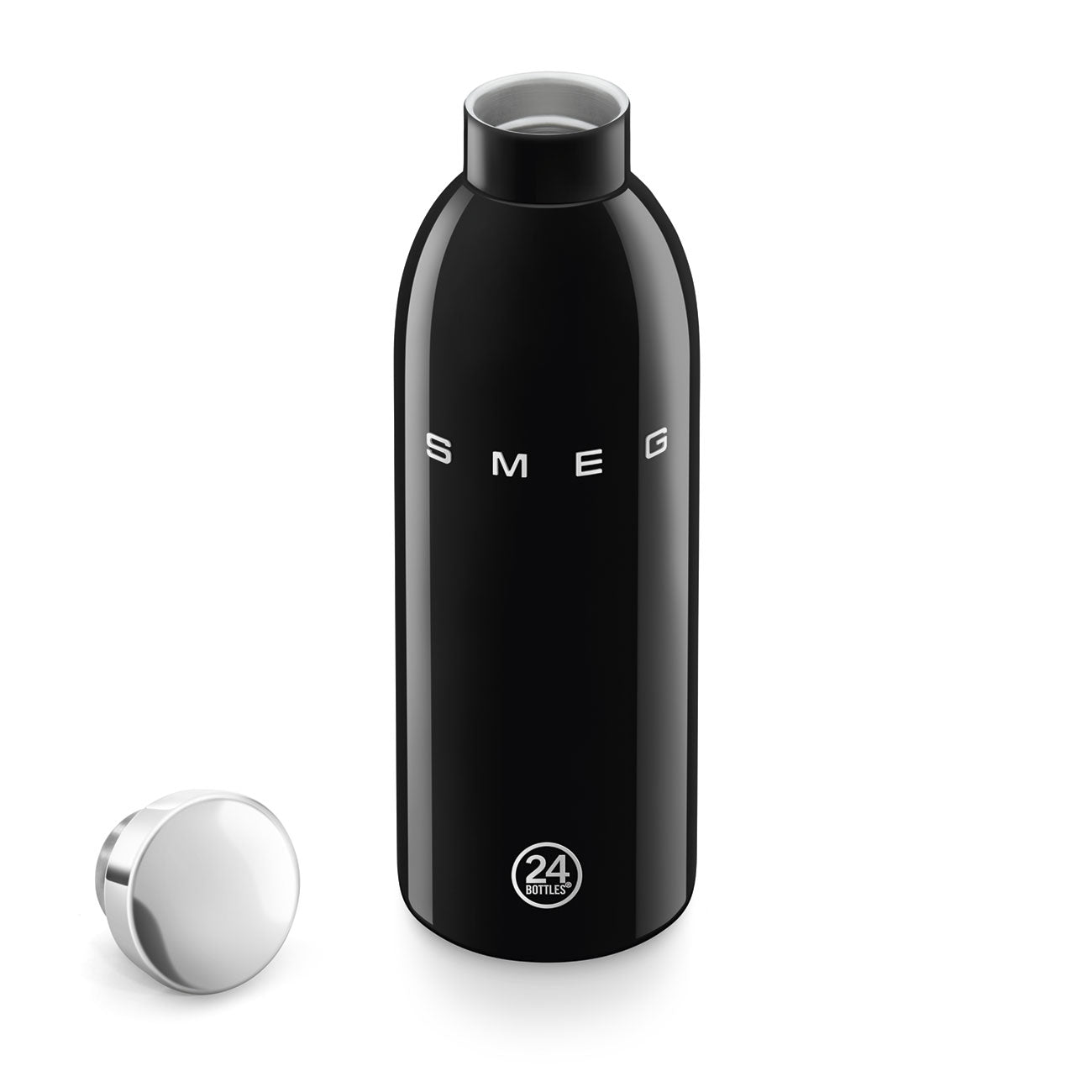 SMEG × 24Bottles® Insulated Stainless Steel Bottle (17 oz) – Black