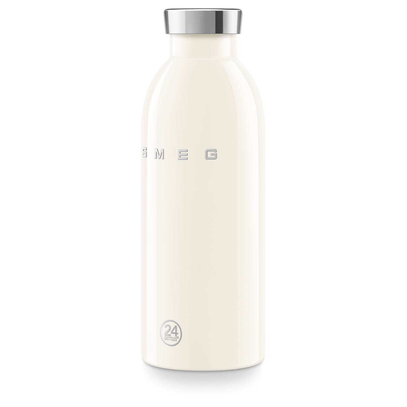 SMEG × 24Bottles® Insulated Stainless Steel Bottle (17 oz) – Cream