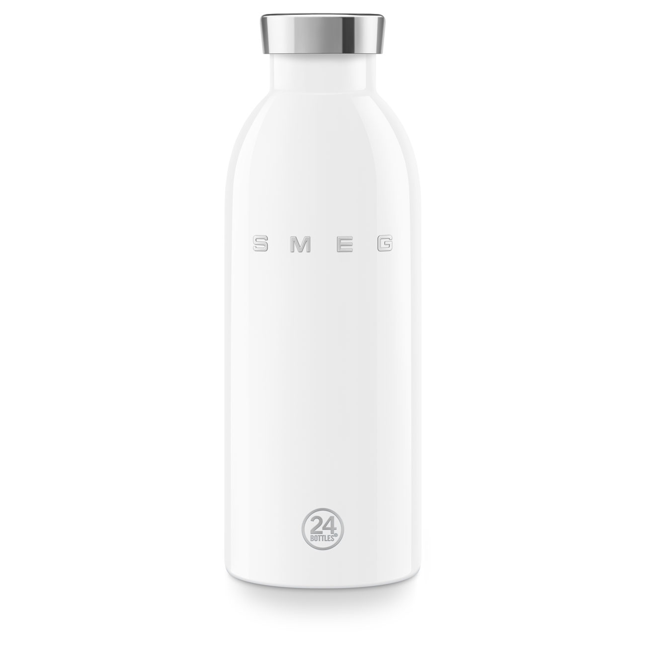 SMEG × 24Bottles® Insulated Stainless Steel Bottle (17 oz) – White
