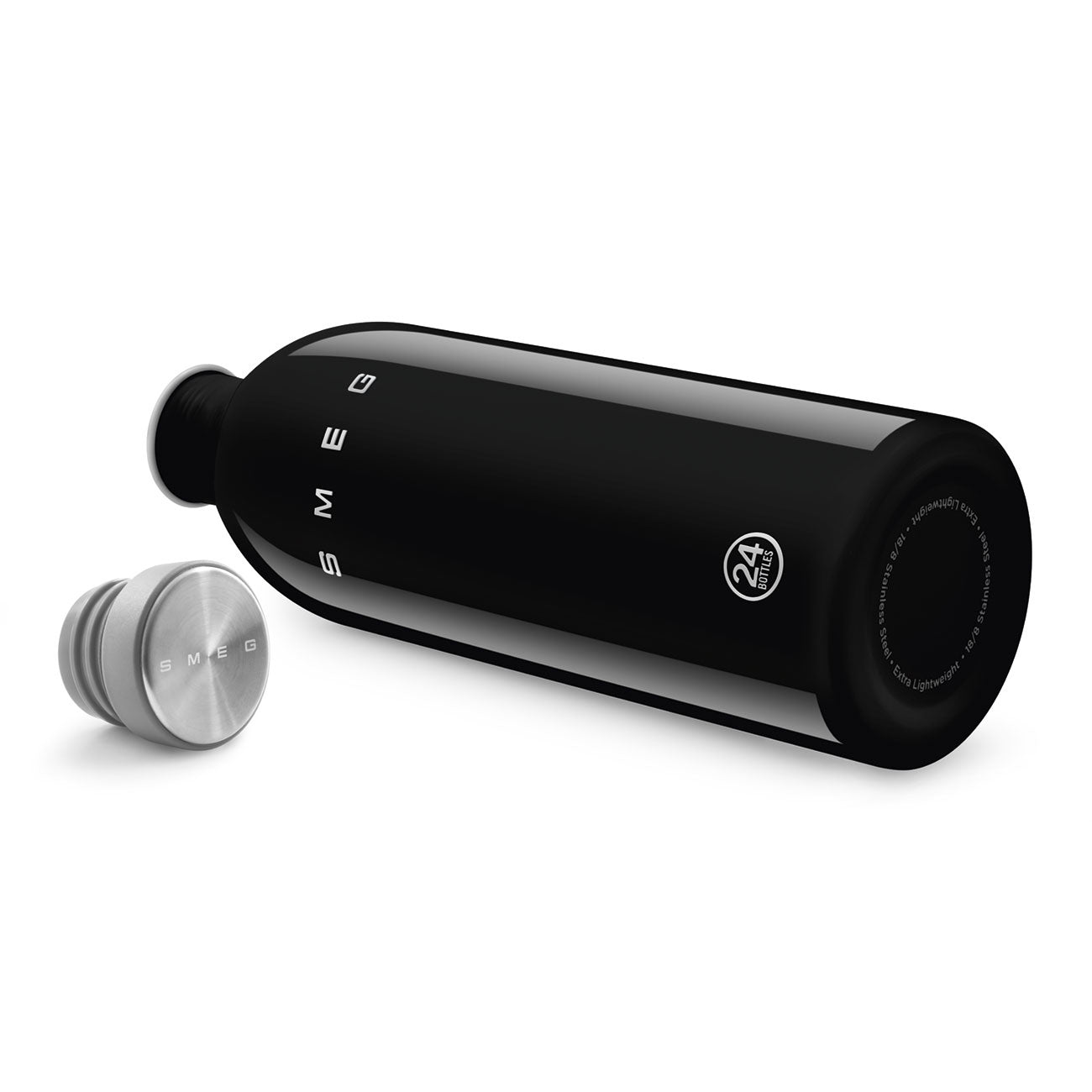 SMEG × 24Bottles® Stainless Steel Bottle (34 oz) – Black