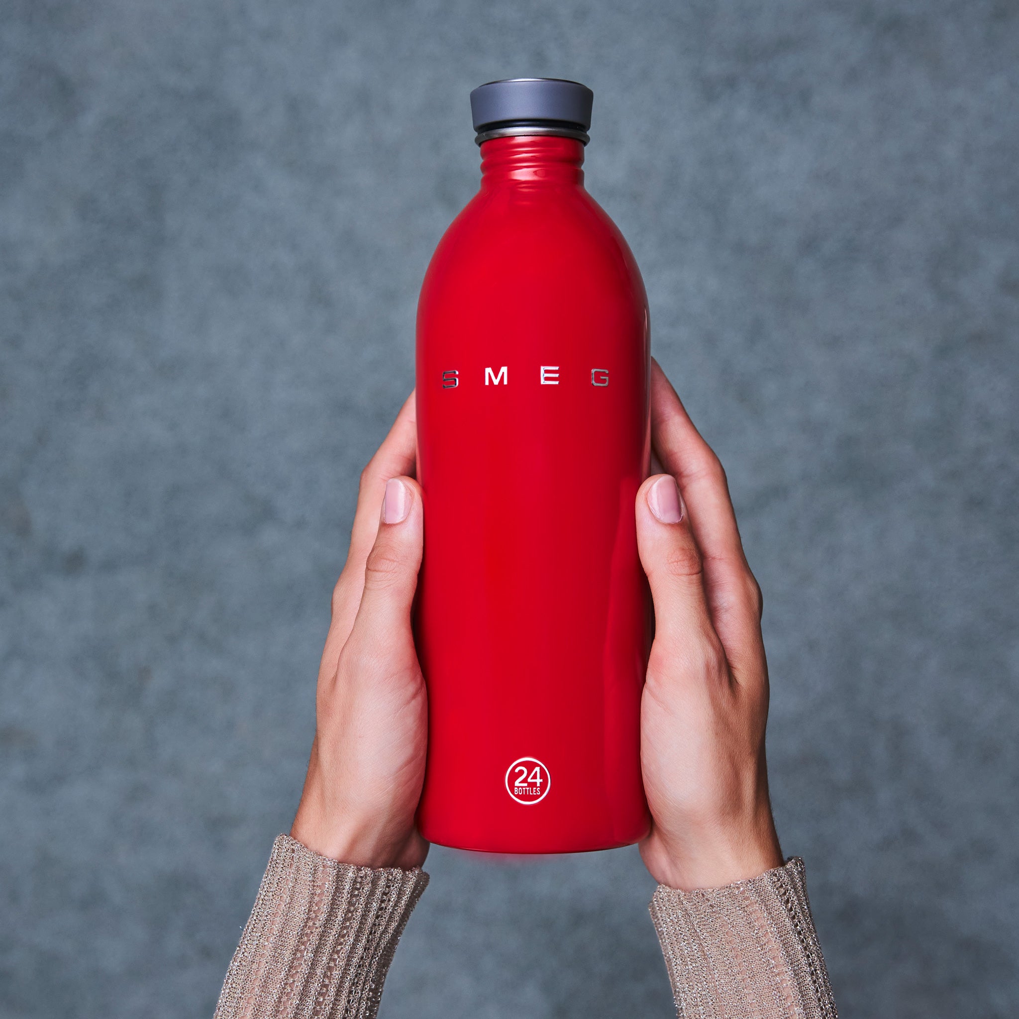 SMEG x 24Bottles® Stainless Steel Bottle (34 oz) - Red