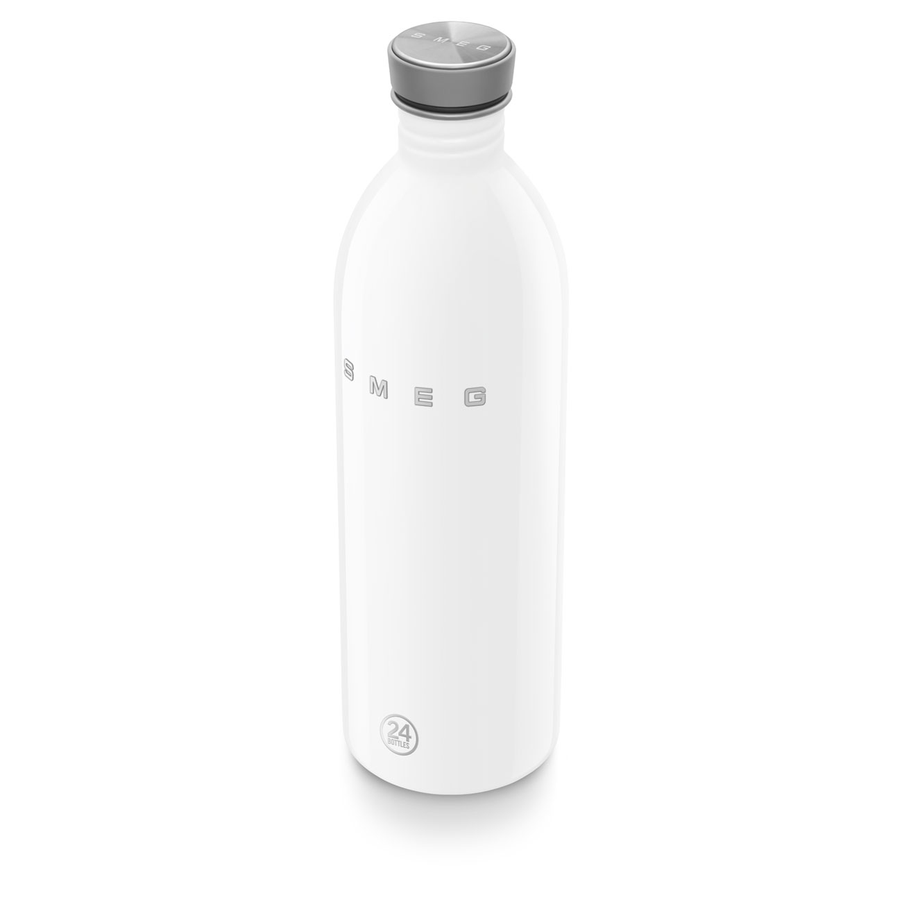 SMEG × 24Bottles® Stainless Steel Bottle (34 oz) – White
