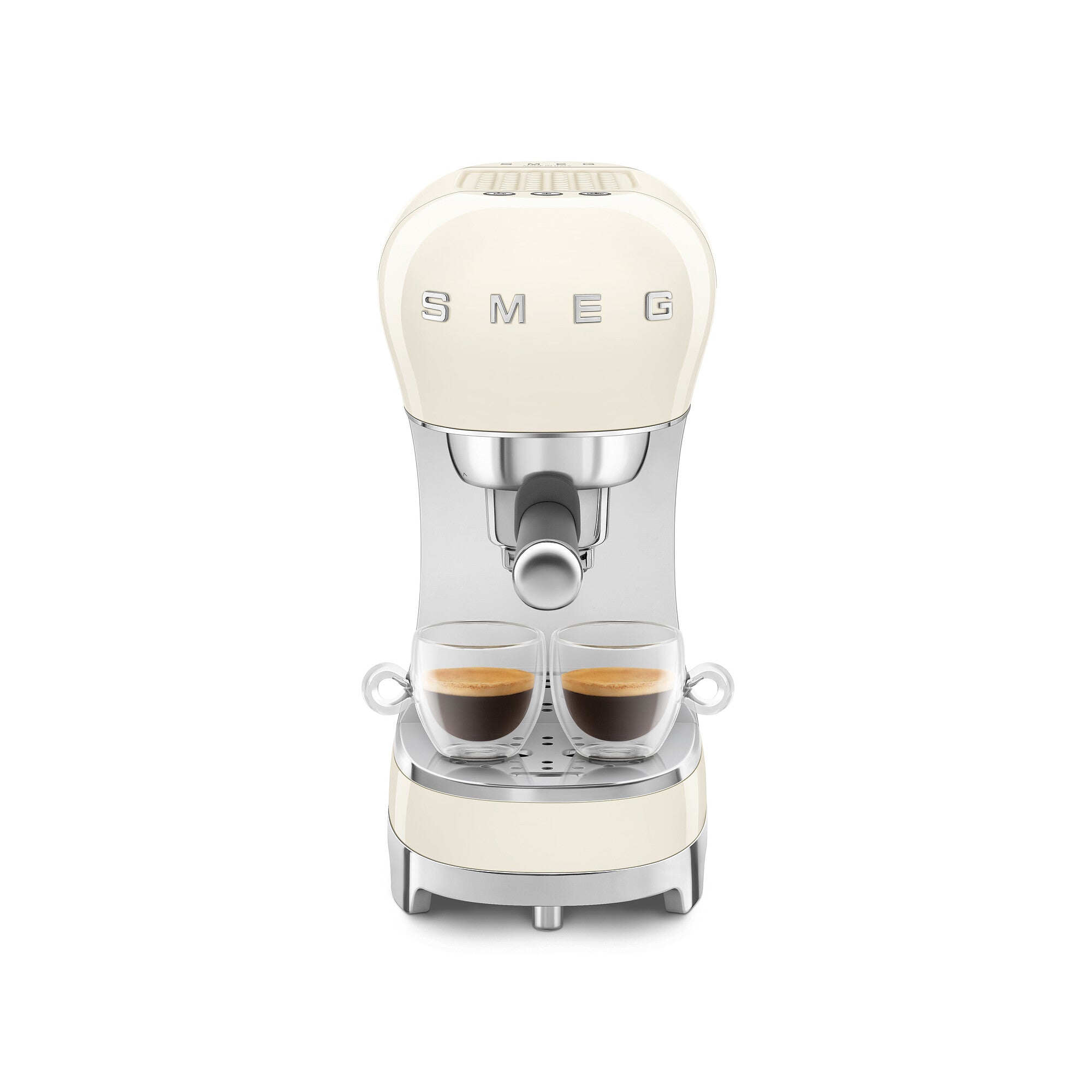 SMEG Retro-Style Manual Espresso Machine - Cream