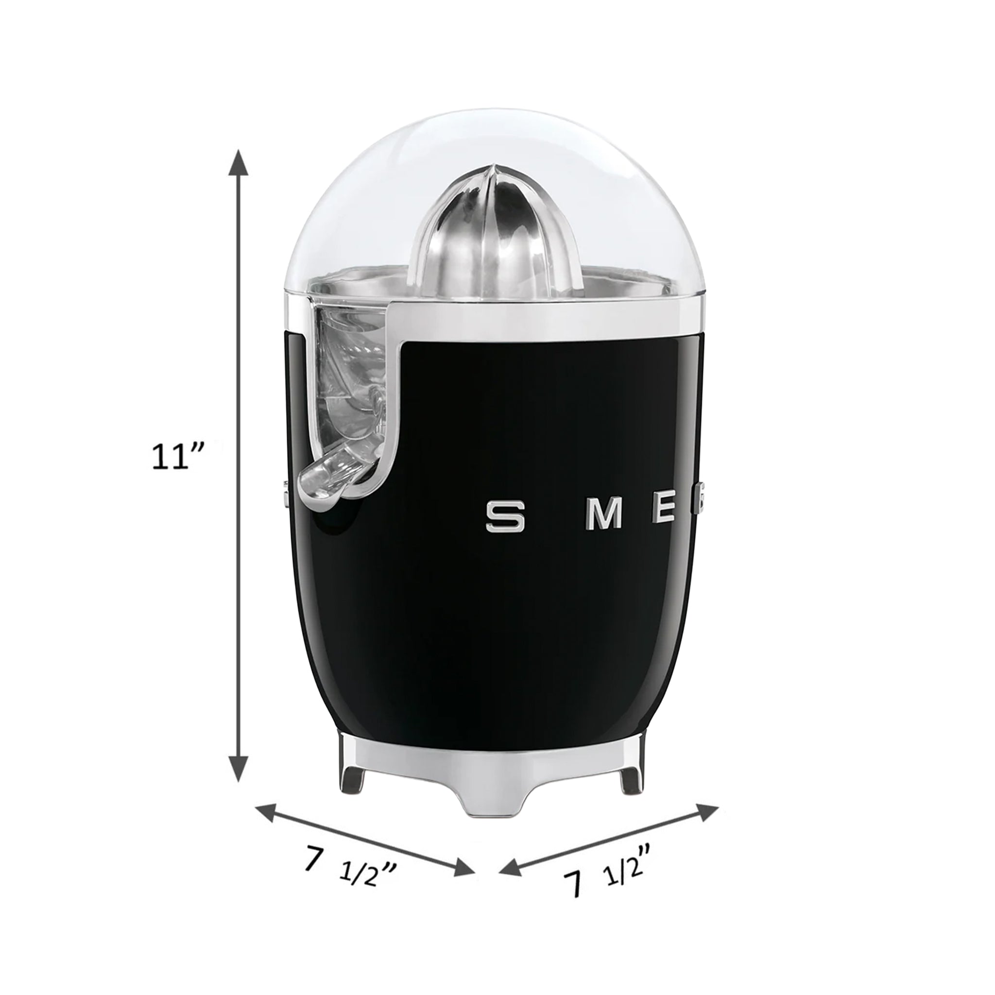 Retro-Style Citrus Juicer - Black