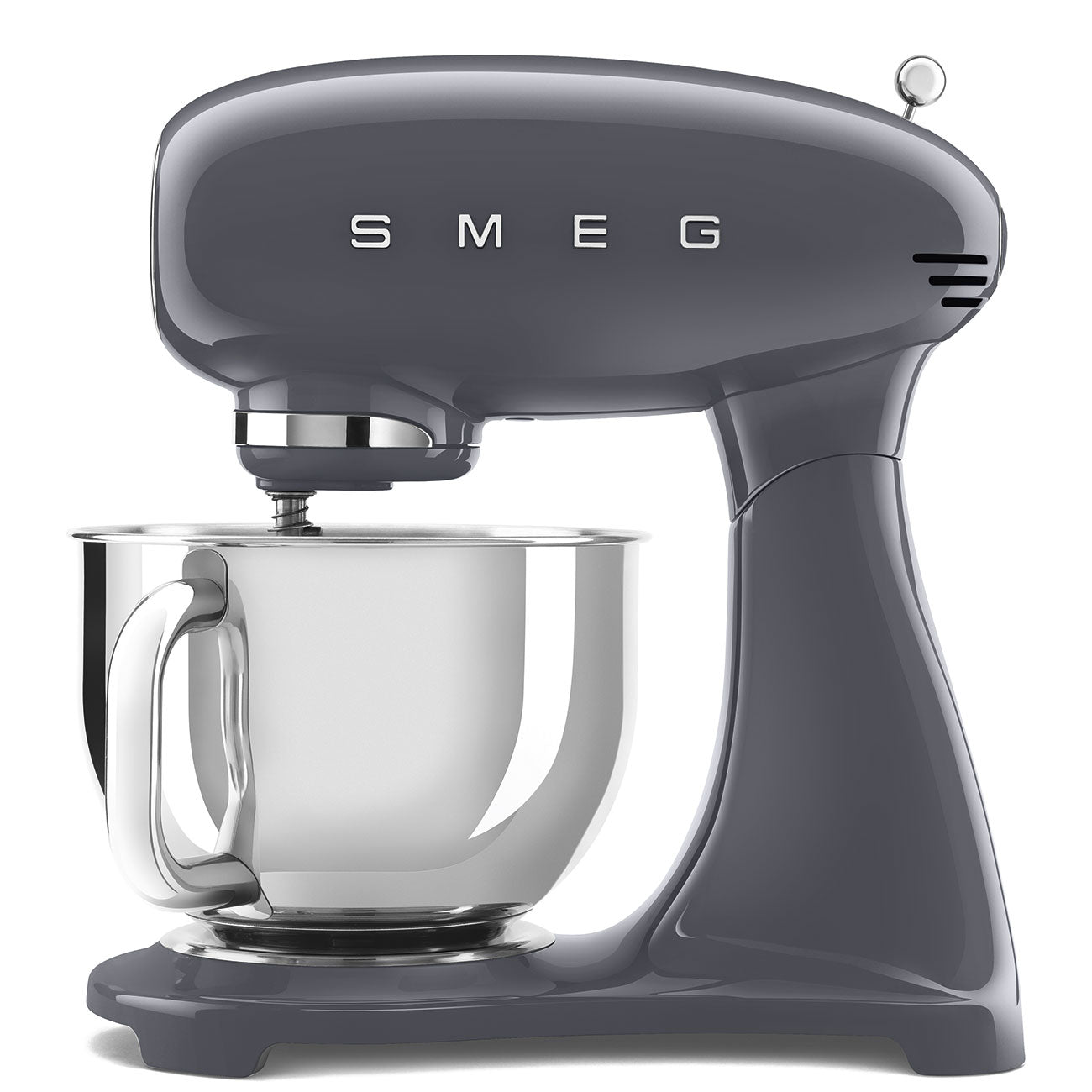 Stand mixer Retro-style Slate gray Glossy