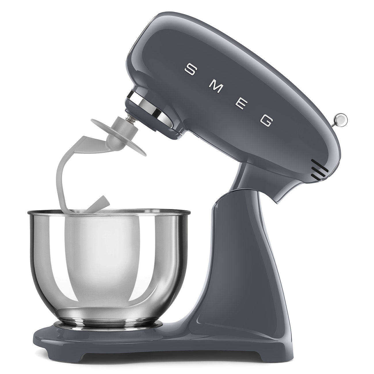 Stand mixer Retro-style Slate gray Glossy